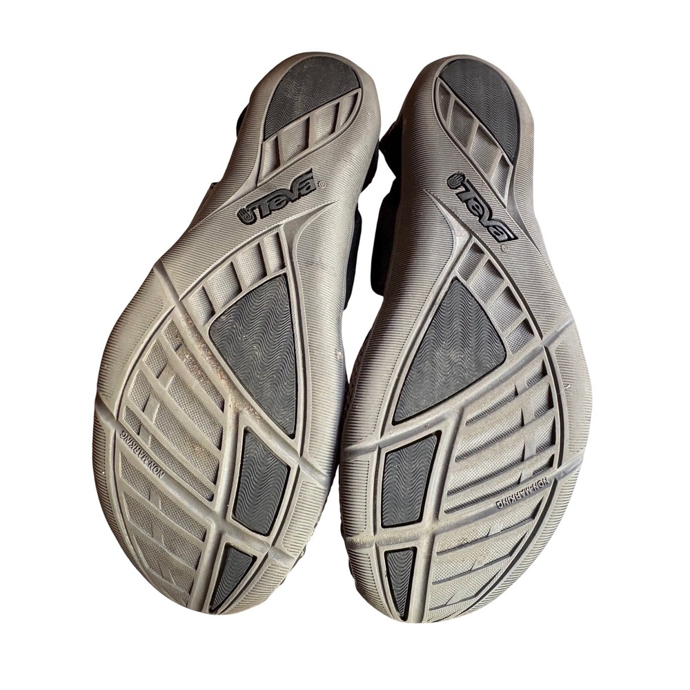 Teva Numa Mary Jane Shoes Womens 9 Black Leather Mesh Water Hiking 1005490 - Picture 4 of 7